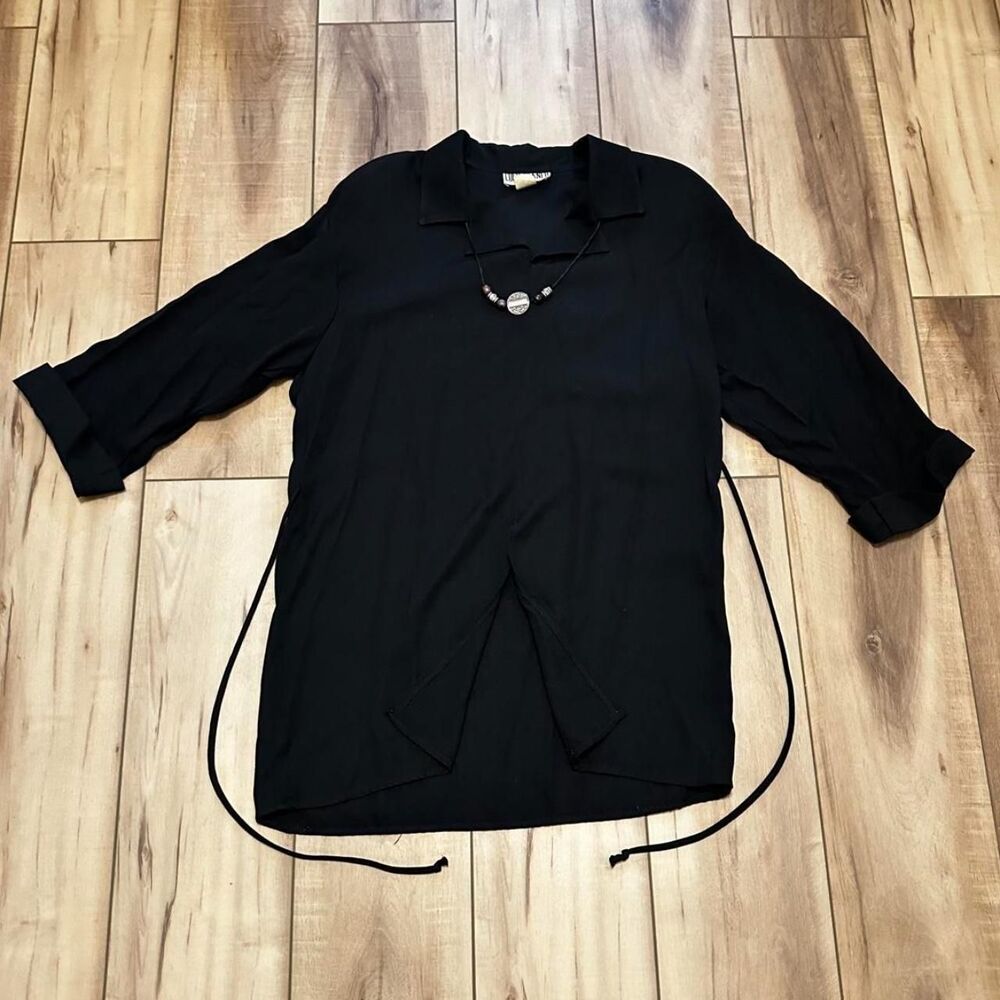 90s Coco Bianco Women's Black Blouse